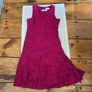 Moulinette Soeurs x Anthropologie Petites Magenta Floral Dress – Size 12P
